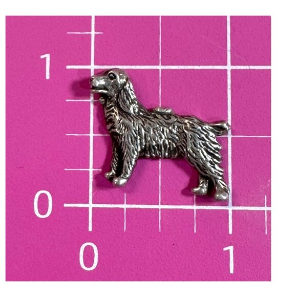 Vintage Sterling Silver Dog Retriever Brooch Charm Pendant FAC Signed 1998 Simon - Picture 4 of 5
